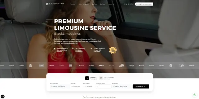 Black Limousines website screenshot