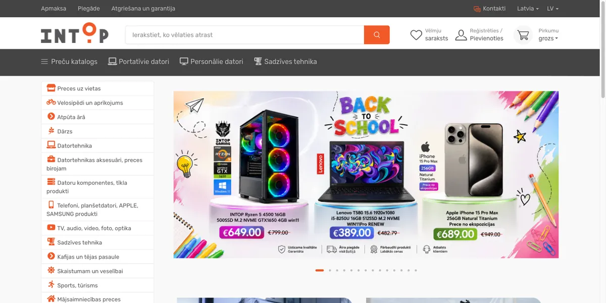 INTOP website screenshot