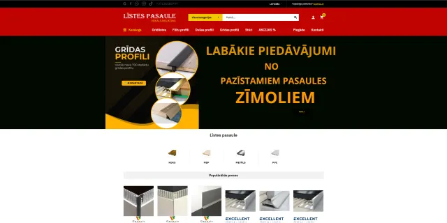 Listes Pasaule website screenshot